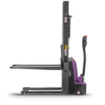 Electric Pedestrian Stacker PSM 1.2 | 1200 kg | Li-ion | AntOn by Jungheinrich - width across fork 685 mm - lift height 2930 mm