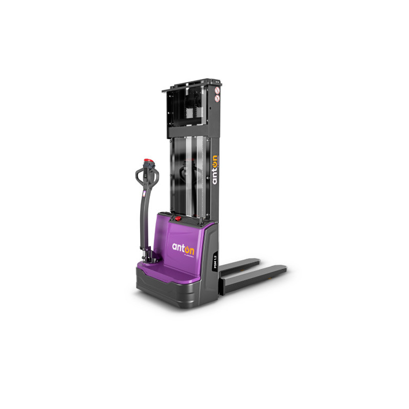 Electric Pedestrian Stacker PSM 1.2 | 1200 kg | Li-ion | AntOn by Jungheinrich - width across fork 570 mm - lift height 3530 mm