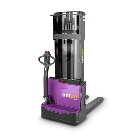 Electric Pedestrian Stacker PSM 1.2 | 1200 kg | Li-ion | AntOn by Jungheinrich - width across fork 570 mm - lift height 3530 mm