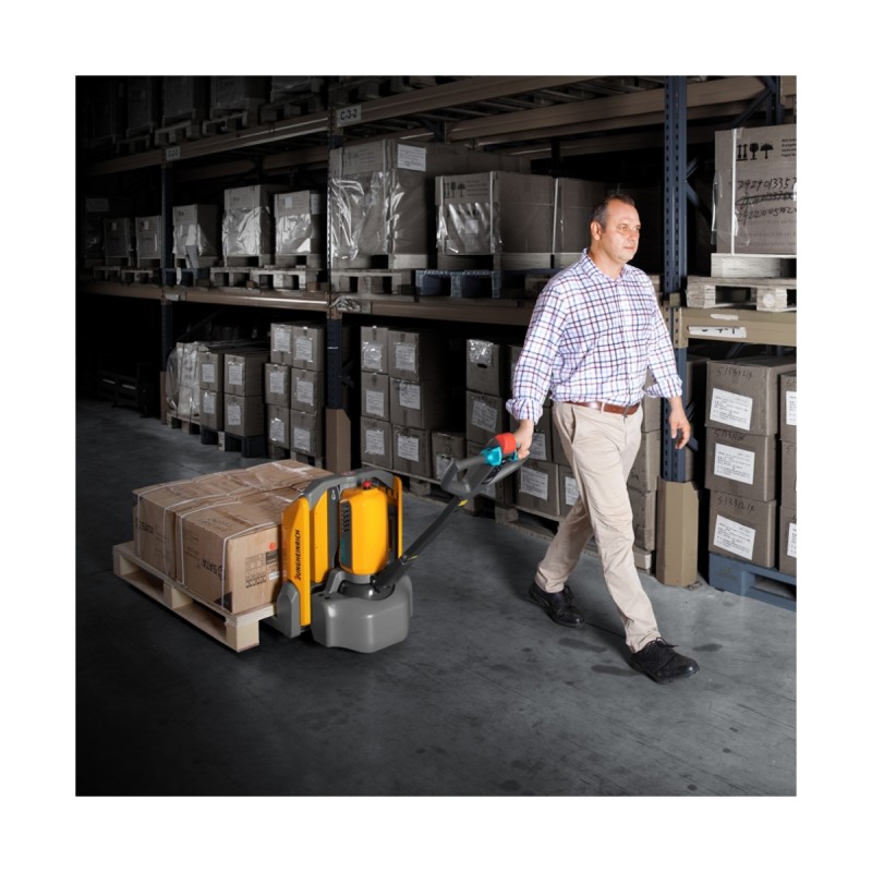 รถลากพาเลทไฟฟ้า Jungheinrich 1.5 ตัน รุ่น AME15 งากว้าง 685x1150 มม.