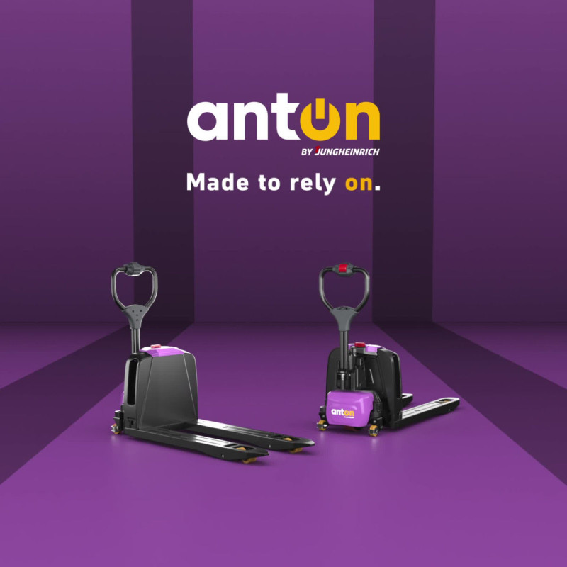 รถลากพาเลทไฟฟ้า AntOn by Jungheinrich 1.5 ตัน 68x1150 มม แบตลิเธียมไอออน