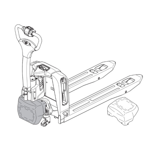 ชุดอุปกรณ์พื้นฐาน รถลากพาเลทไฟฟ้า AntOn by Jungheinrich รุ่น PTL 1.5 - ชุดเปลี่ยนฝาครอบชุดขับ (สำหรับรถรุ่นที่มีล้อประคอง)